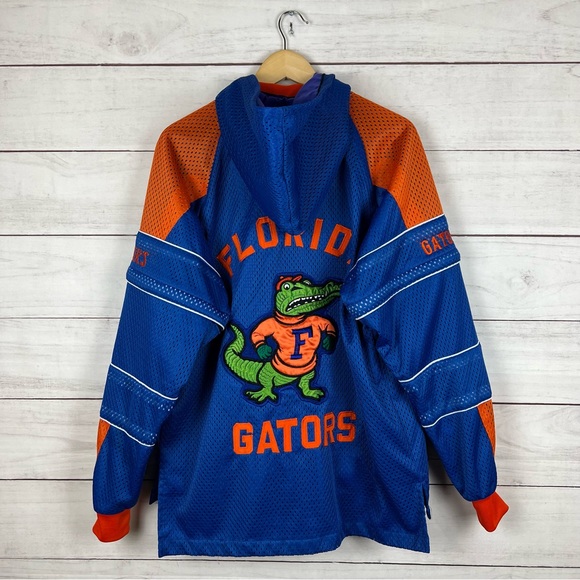 Vintage Florida Gators RARE Handmade Mesh Full Zip Hooded Jacket Large